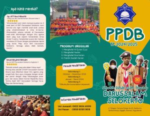 SDIT Darussalam Selokerto Membuka Penerimaan Peserta Didik Baru, Tahun Ajaran 20242025